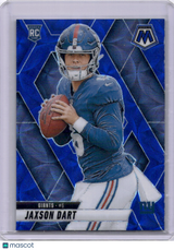 Jaxson Dart 2025 Panini Mosaic Blue Scope Rooke RC Giants