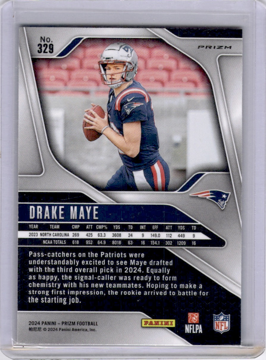 Drake Maye 2024 Panini Prizm Disco Rookie RC Patriots