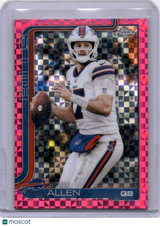 Josh Allen 2025 Topps Chrome Pink X-Fractor Bills