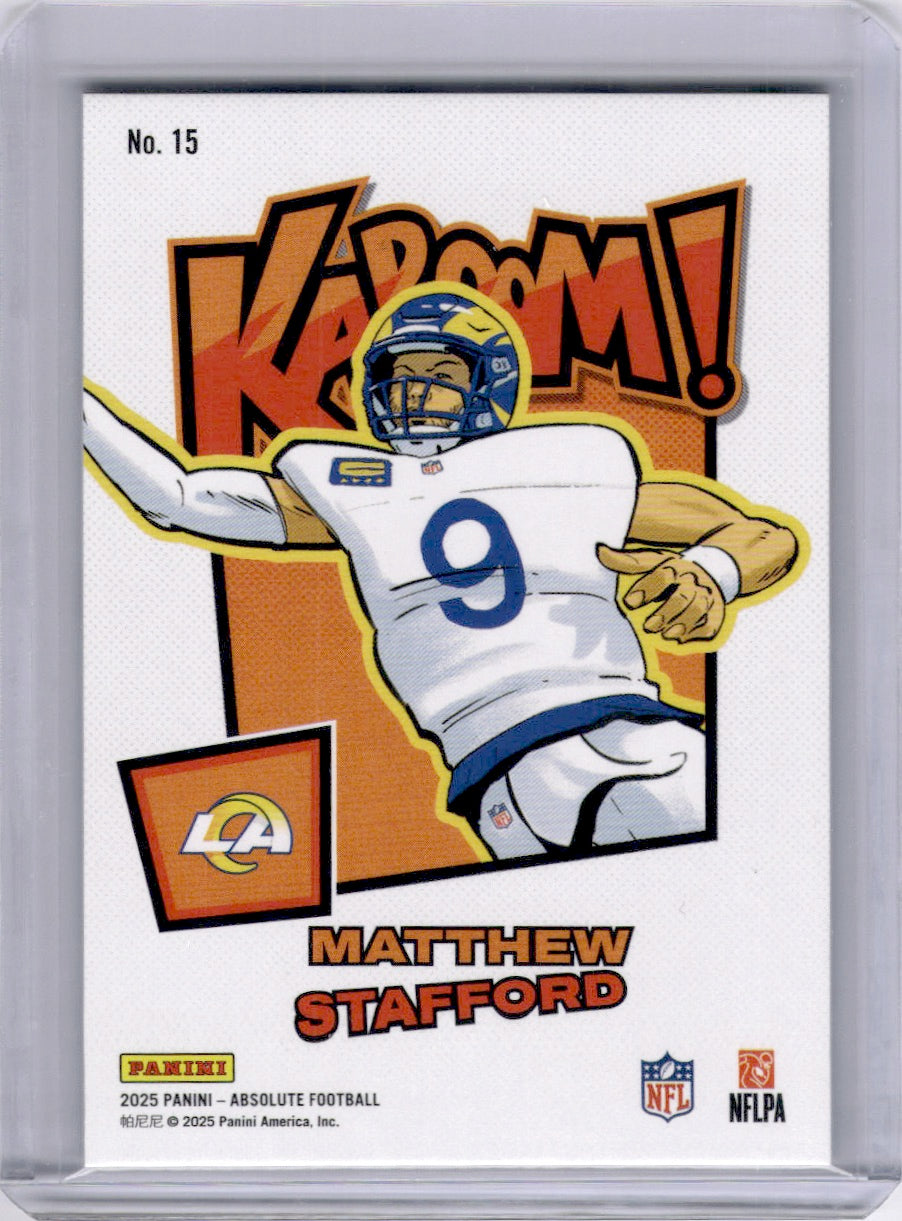 Matthew Stafford 2025 Panini Absolute Kaboom! SP Case Hit MVP Rams