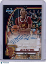 JuJu Watkins 2024 Topps Bowman Chrome U Black Wave Auto USC
