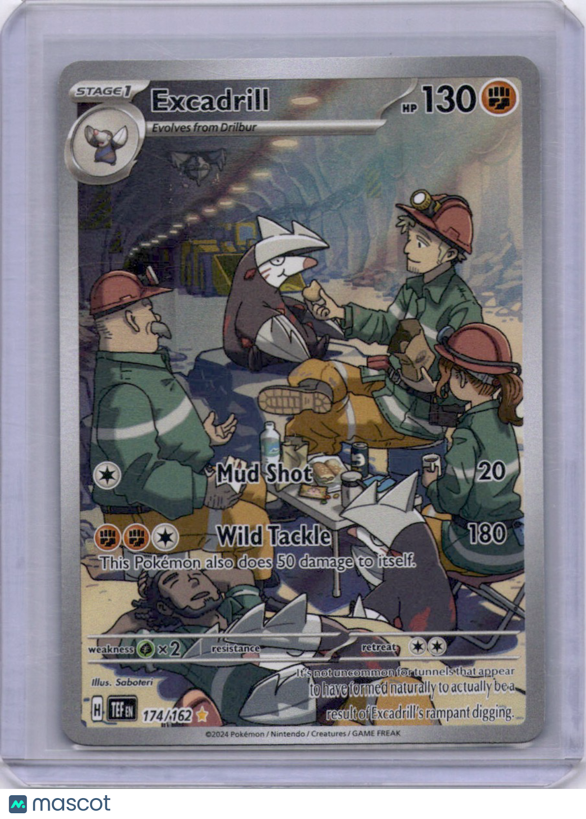 Excadrill 2024 Temporal Forces 174/162 Full Art Pokemon TCG Illustration Rare