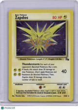 Zapdos 1999 Fossil Holo 15/62 Pokémon TCG