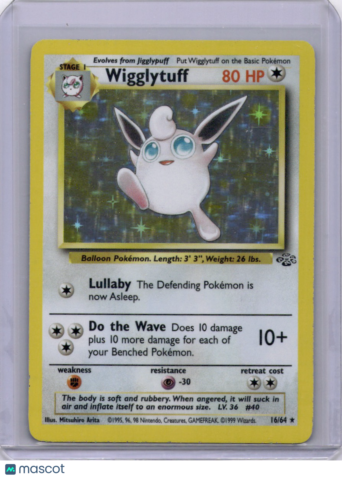 Wigglytuff 1999 Jungle Holo 16/64 Pokémon TCG