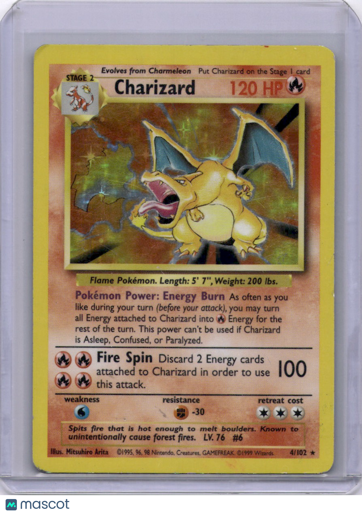 Charizard 1999 Base Set Holo 4/102 Pokemon TCG