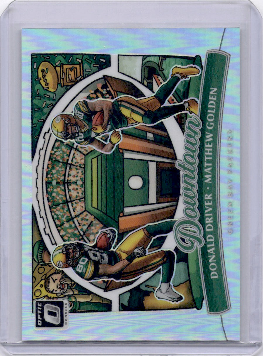 Matthew Golden Donald Driver 2025 Panini Donruss Optic Downtown SP Case Hit