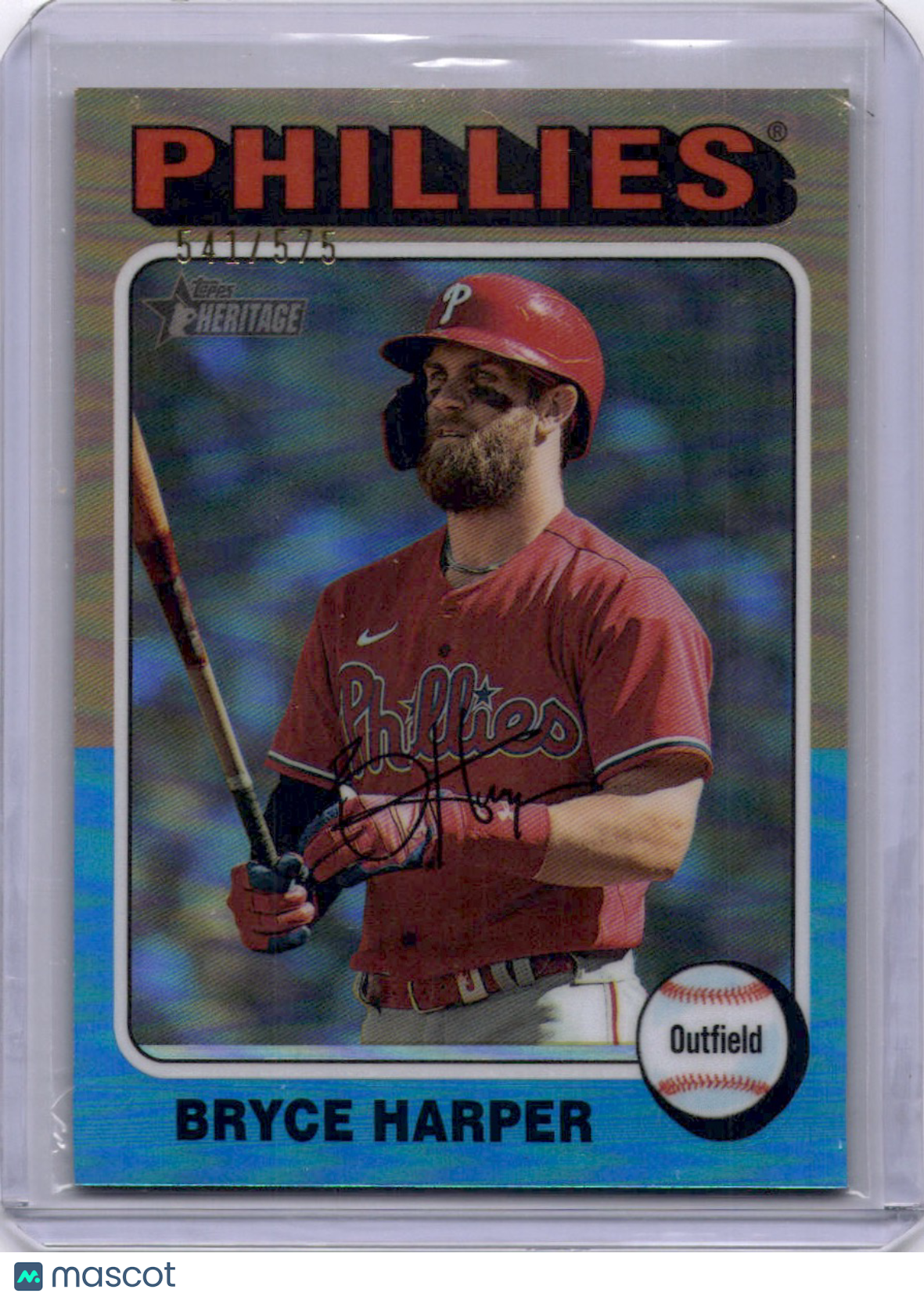 Bryce Harper 2024 Topps Heritage Chrome /575 Phillies