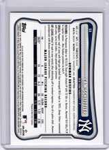 Cam Schlittler 2026 Bowman Sky Blue Rookie RC /499 Yankees