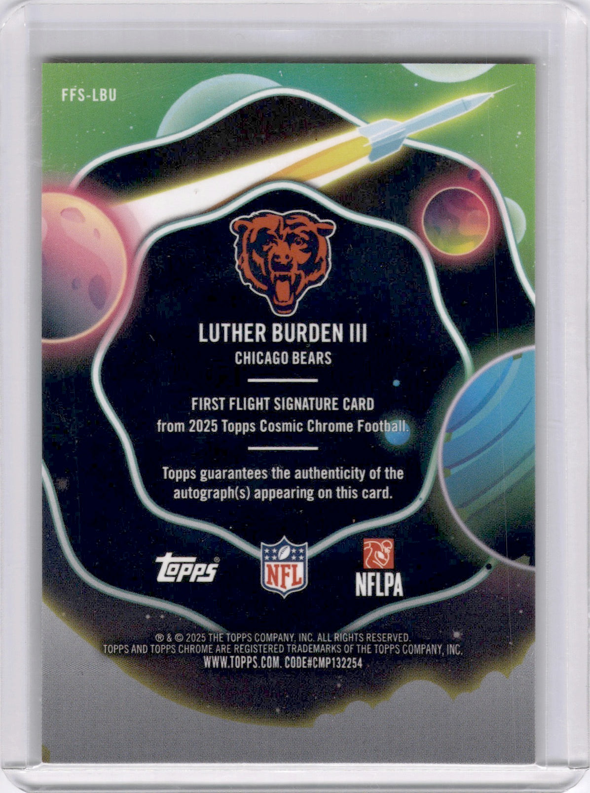 Luther Burden III 2025 Topps Cosmic Chrome First Flight Auto Rookie  RC /99
