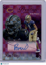 Rome Odunze 2024 Panini Prestige Xtra Points Pink Rookie RC /25 Auto Bears
