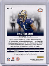Rome Odunze 2024 Panini Prestige Xtra Points Pink Rookie RC /25 Auto Bears