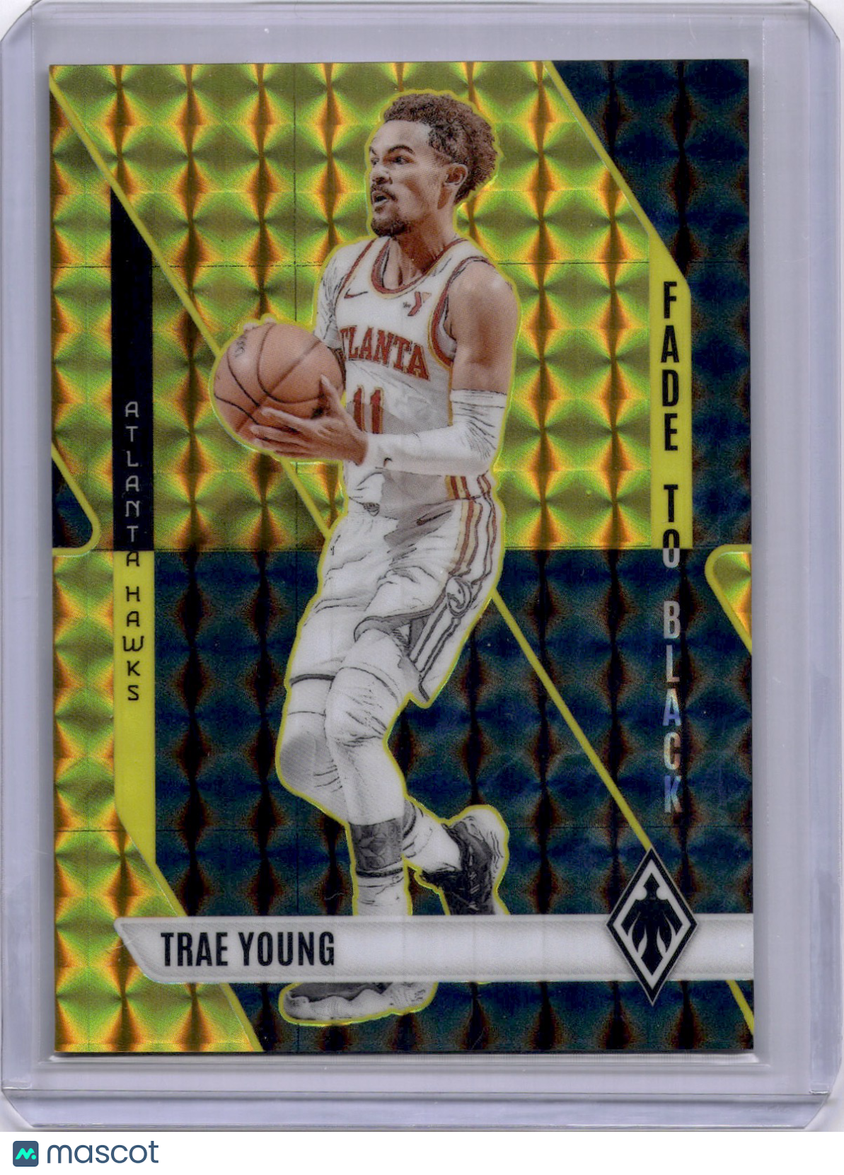 Trae Young 2023-24 Panini Phoenix Fade to Black Gold /10