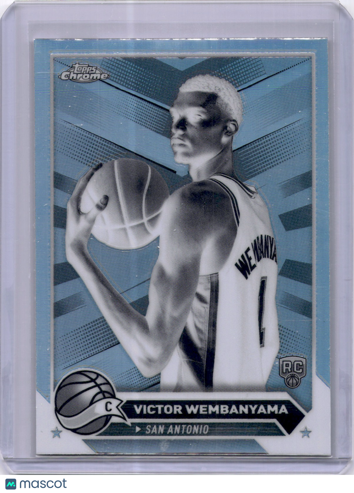 Victor Wembanyama 2024 Topps Chrome Negative Refractor Rookie RC Spurs