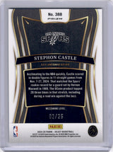 Stephon Castle 2024-25 Panini Select Tie-Dye Rookie RC /25 Spurs