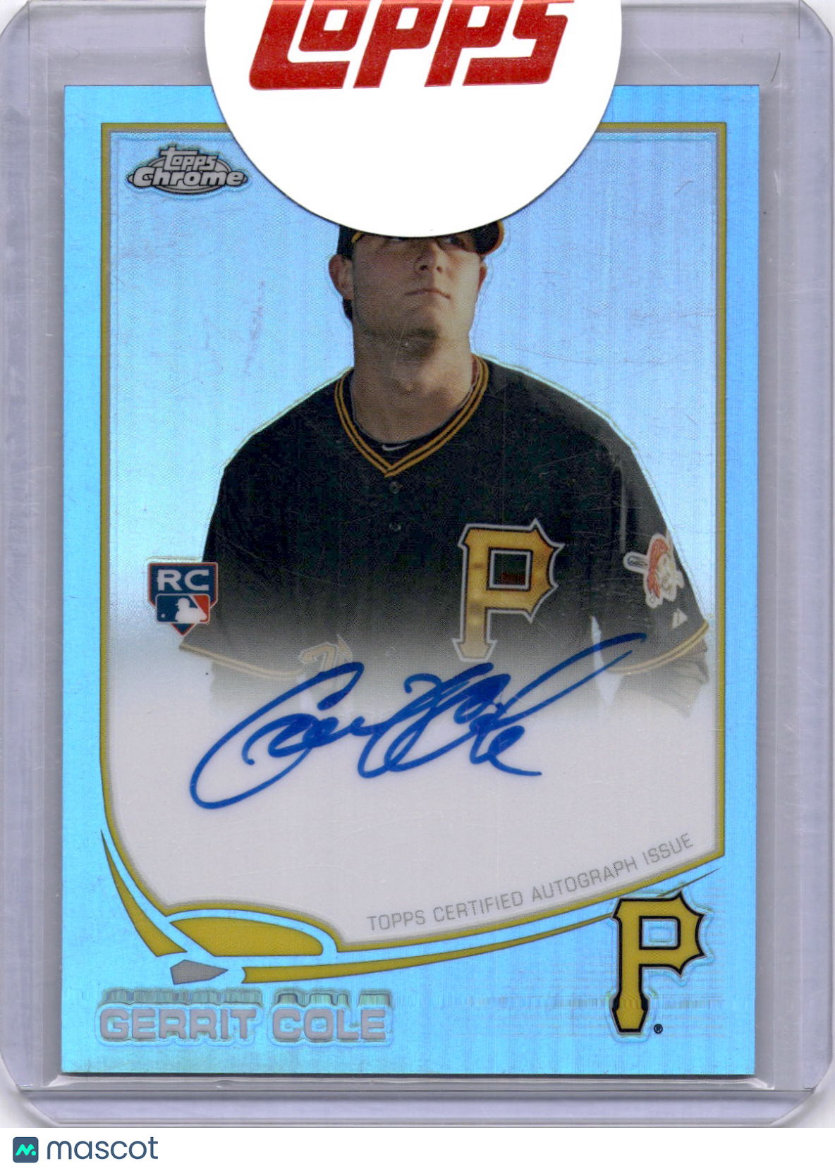 Gerrit Cole 2013 Topps Chrome Blue Refractor Auto /199 Rookie RC Topps Sealed