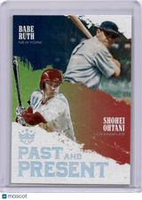 Babe Ruth Shohei Ohtani 2018 Panini Diamond Kings Past and Present Rookie RC