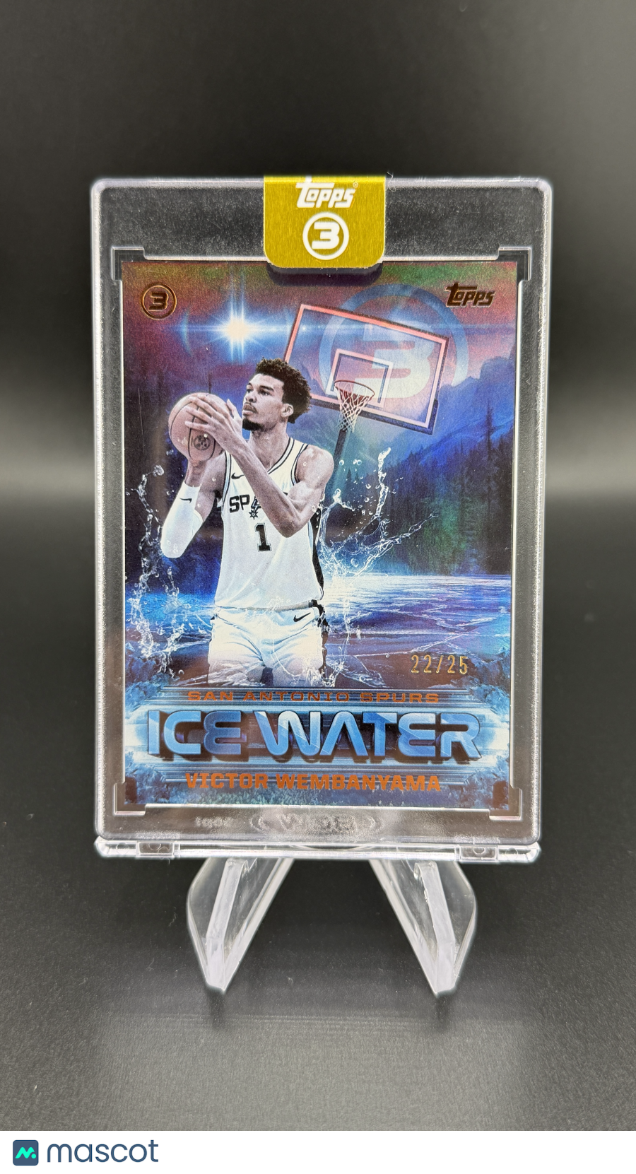 Victor Wembanyama 2025-26 Topps 3 Ice Water Sealed SP /25 Spurs
