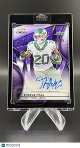Breece Hall 2025 Topps Chrome Black Purple Auto /75 Jets