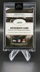 Breece Hall 2025 Topps Chrome Black Purple Auto /75 Jets