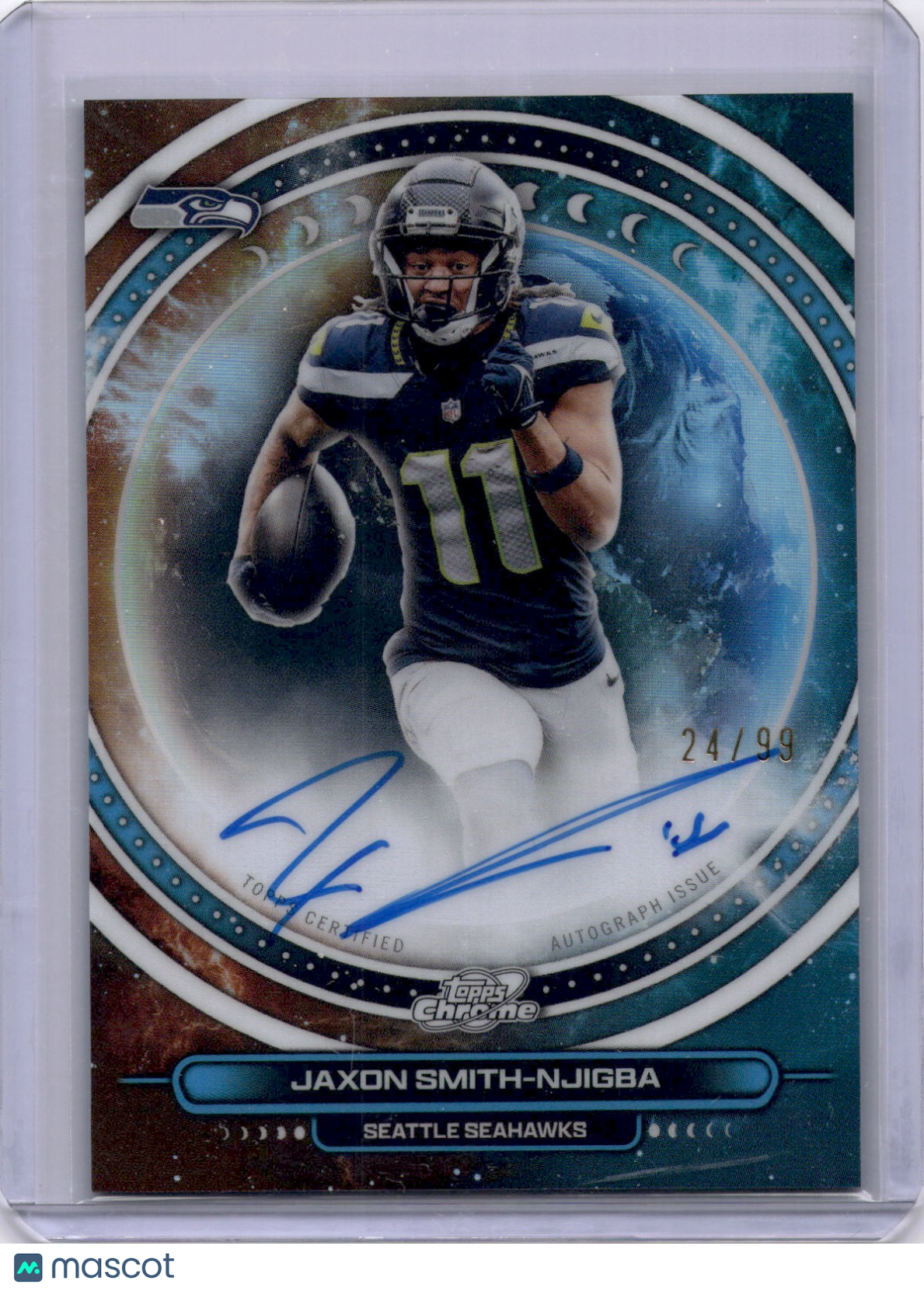Jaxon Smith-Njigba 2025 Topps Cosmic Chrome Equinox Auto 24/99 Seahawks