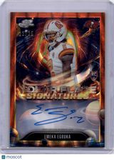 Emeka Egbuka 2025 Topps Cosmic Chrome Solar Flare Signatures Auto /25 Rookie RC