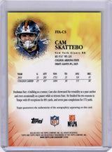 Cam Skattebo 2025 Topps Finest Freshman Gold Geometric Rookie RC /50 Auto Giants