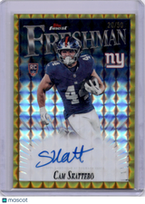 Cam Skattebo 2025 Topps Finest Freshman Gold Geometric Rookie RC /50 Auto Giants