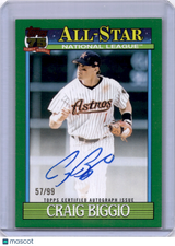 Craig Biggio 2026 Topps Series 2 All-Star Green /99 On Card Auto Astros