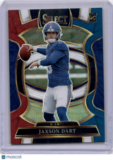 Jaxson Dart 2025 Panini Select Tri-color Red White Blue /399 Rookie RC Giants