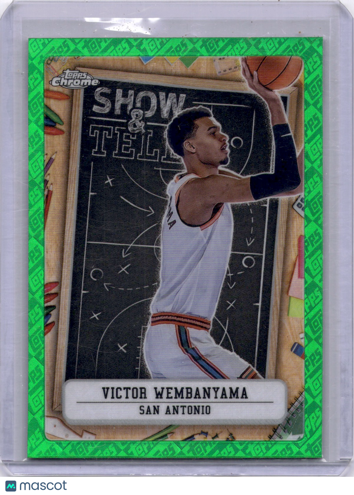 Victor Wembanyama 2024-25 Topps Chrome Show & Tell Green