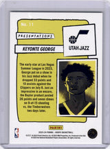 Keyonte George 2023-24 Panini Hoops Presentations Rookie RC Jazz
