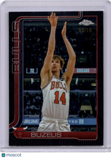 Matas Buzelis 2025-26 Topps Chrome Black Basketball Refractor /10 Bulls