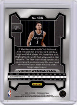 Victor Wembanyama 2023-24 Panini Prizm Rookie RC Spurs