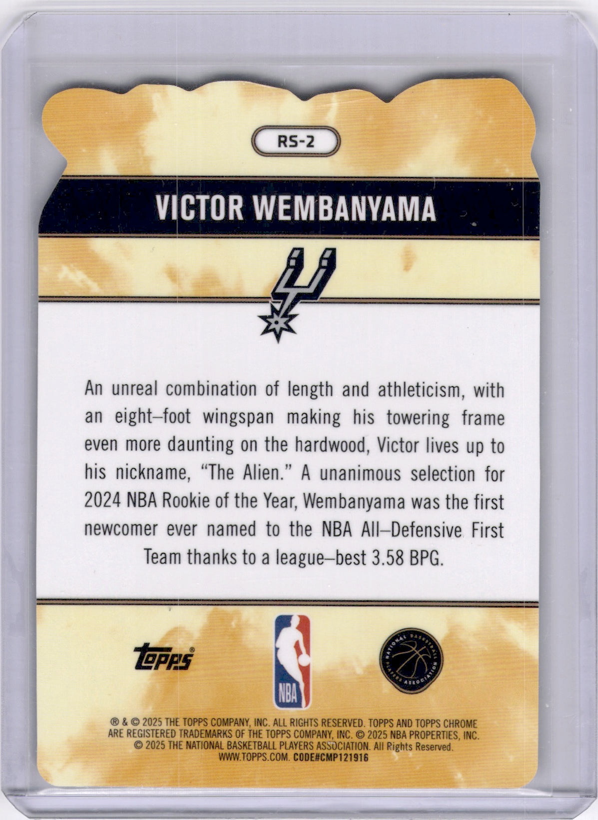 Victor Wembanyama 2025 Topps Chrome Rock Stars Short Print Insert Basketball