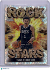 Victor Wembanyama 2025 Topps Chrome Rock Stars Short Print Insert Basketball