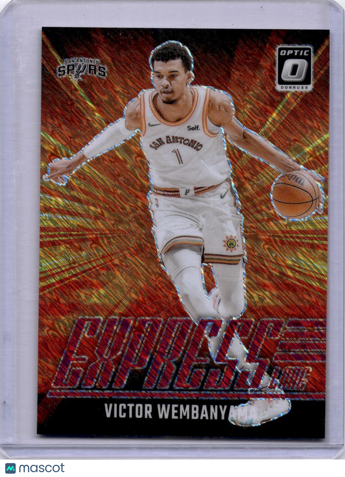 Victor Wembanyama 2024-25 Panini Donruss Optic Express Lane Orange  /75 Spurs