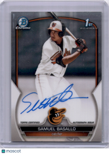 Samuel Basallo 2023 Bowman Chrome 1st On Card Auto Orioles