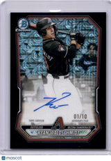 Ryan Waldschmidt 2025 Bowman Chrome Black Mojo 1/10 On Card Auto Diamondbacks