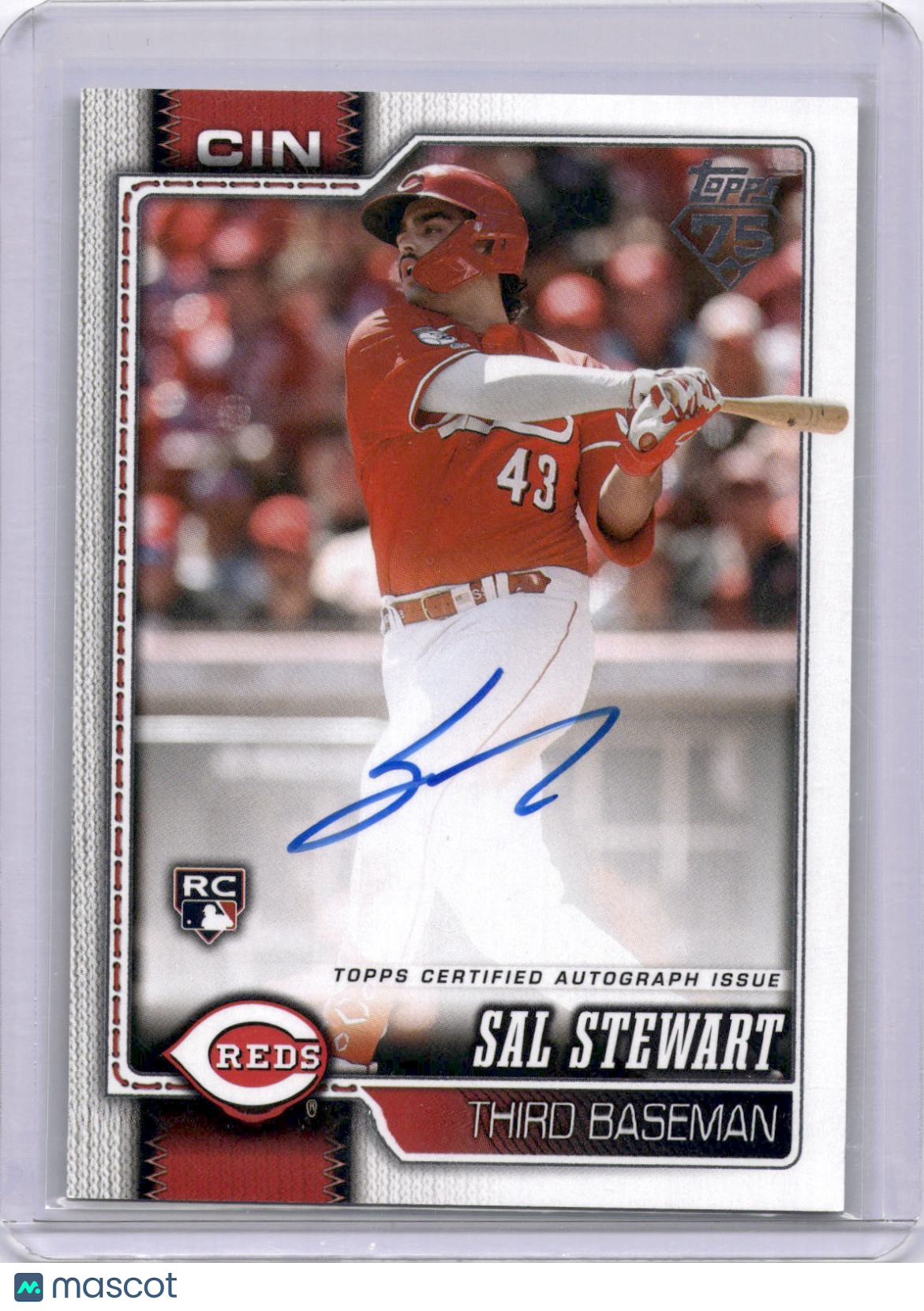 Sal Stewart 2026 Topps Series Two Rookie RC On Card Auto Reds