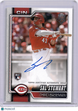 Sal Stewart 2026 Topps Series Two Rookie RC On Card Auto Reds