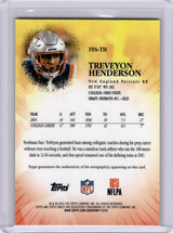 TreVeyon Henderson 2025 Topps Finest Freshman Rookie RC Black Refractor /10 Auto