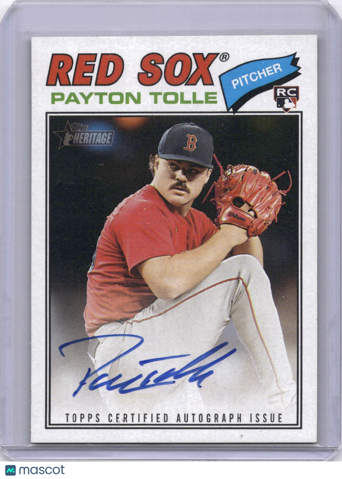 Payton Tolle 2026 Topps Heritage Real One Autographs Auto Rookie RC Red Sox
