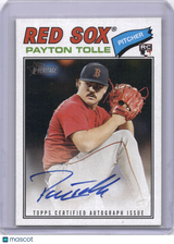 Payton Tolle 2026 Topps Heritage Real One Autographs Auto Rookie RC Red Sox