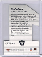 Bo Jackson 2001 Fleer Authority We're No. 1 Raiders Die-Cut