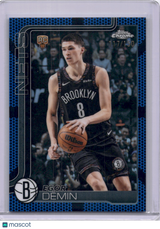 Egor Demin 2025-26 Topps Chrome Blue Basketball Refractor Rookie RC /150 Nets