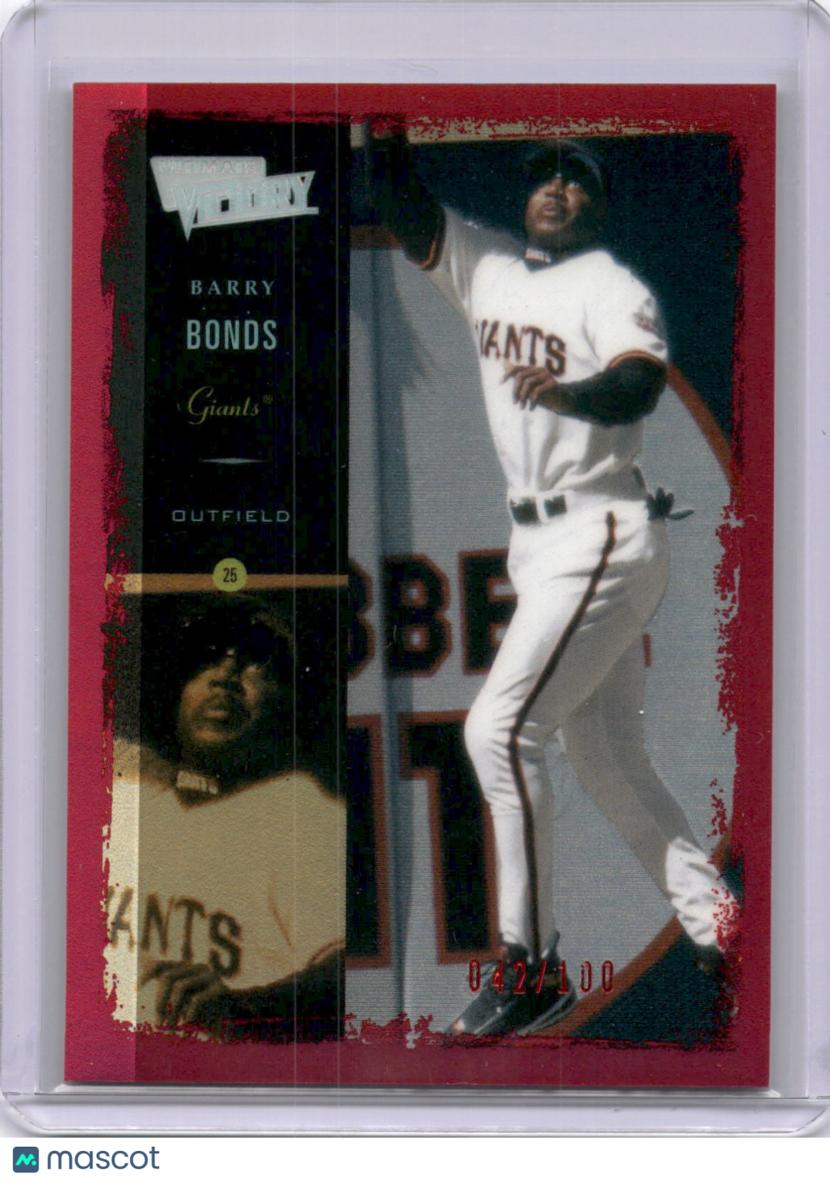 Barry Bonds 2000 Upper Deck Ultimate Victory Red /100 Giants HOF