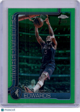 Anthony Edwards 2025-26 Topps Chrome Update Green Refractor /99 Timberwolves
