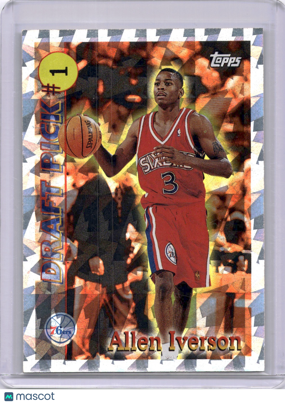 Allen Iverson 1996-97 Topps Draft Pick Redemption Rookie RC 76ers