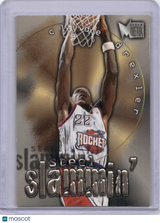 Clyde Drexler 1996 Fleer Metal Steel Slammin' HOF Insert Rockets