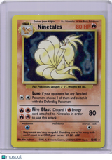 Ninetales 1999 Pokemon Base Set Holo #12/102